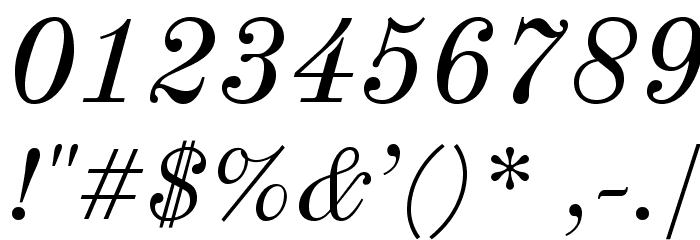 Old Standard Italic Font OTHER CHARS