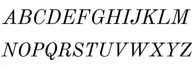 Old Standard Italic Fonte MAIÚSCULAS