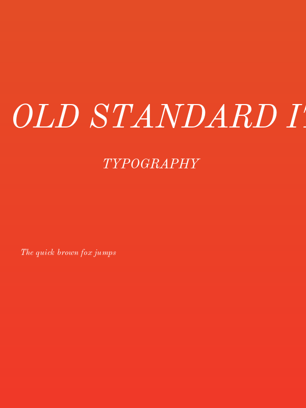 Old Standard Italic Poster