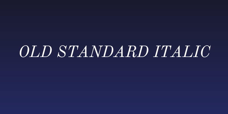 Old Standard Italic Social Header