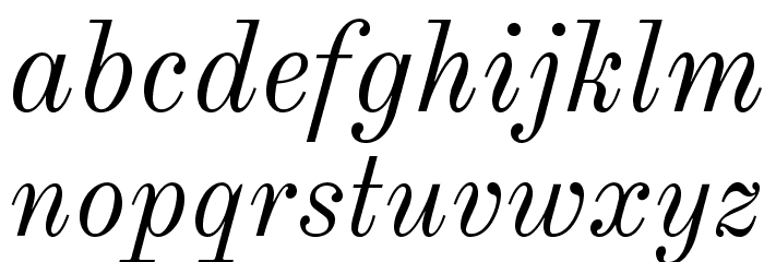 Old Standard Italic Font LOWERCASE