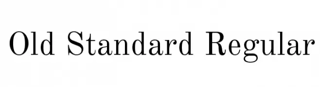 Old Standard Regular  免费字体下载