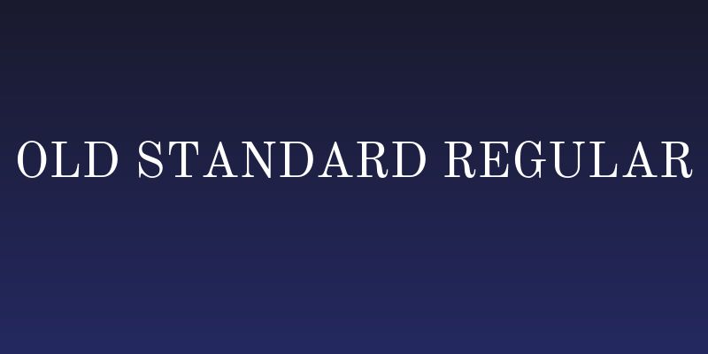 Old Standard Regular Social Header