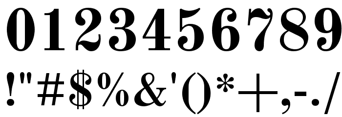 Old Standard TT Bold Font OTHER CHARS