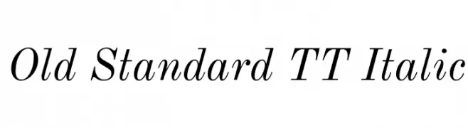 Old Standard TT Italic  لخطوط تنزيل