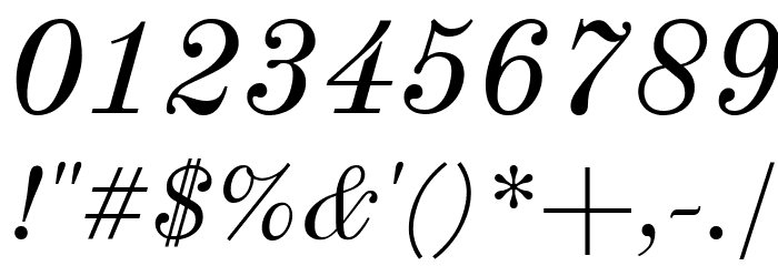 Old Standard TT Italic Font OTHER CHARS
