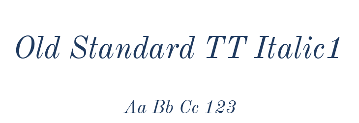 Old Standard TT Italic1 Font Preview
