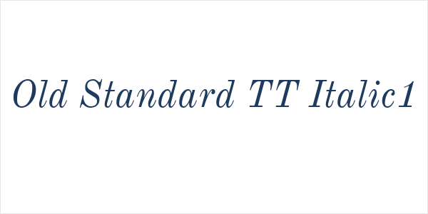 Old Standard TT Italic1 Logo