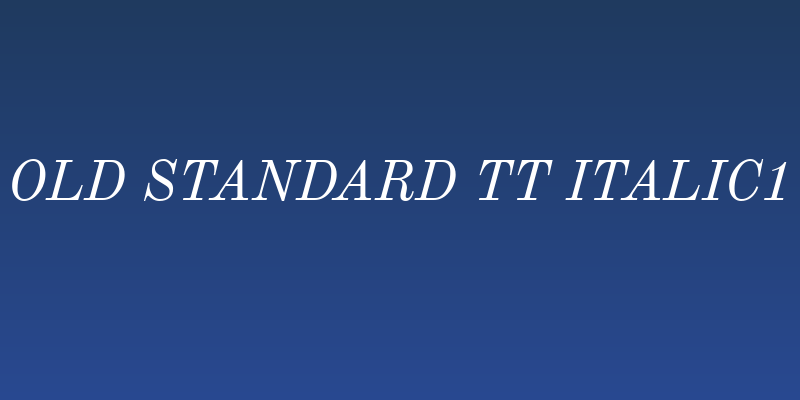 Old Standard TT Italic1 Social Header