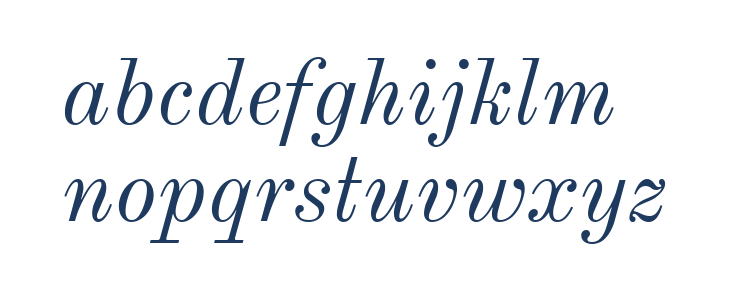 Old Standard TT Italic1 Lowercase