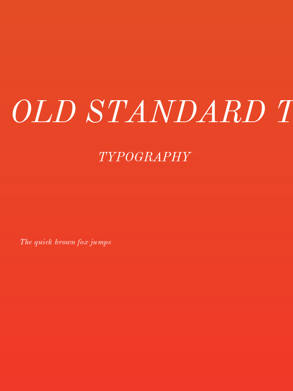 Old Standard TT Italic Poster