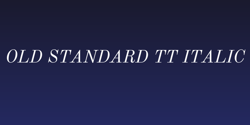 Old Standard TT Italic Social Header