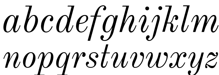 Old Standard TT Italic Font LOWERCASE