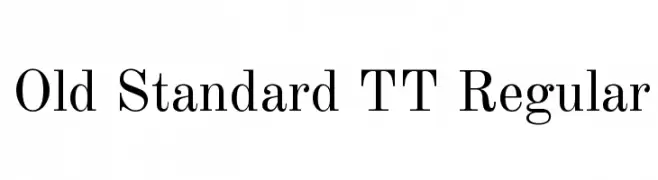 Old Standard TT Regular  لخطوط تنزيل