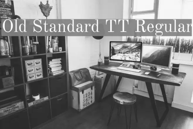 Old Standard TT Regular Schriftart examples