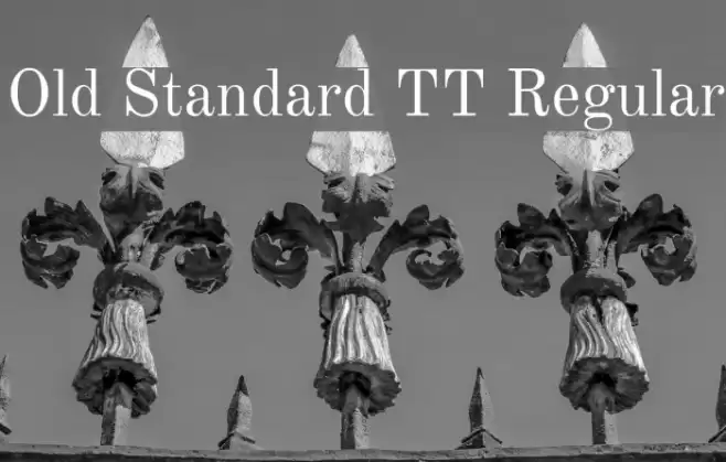 Old Standard TT Regular Schriftart examples