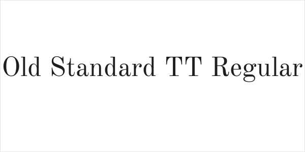 Old Standard TT Regular Logo