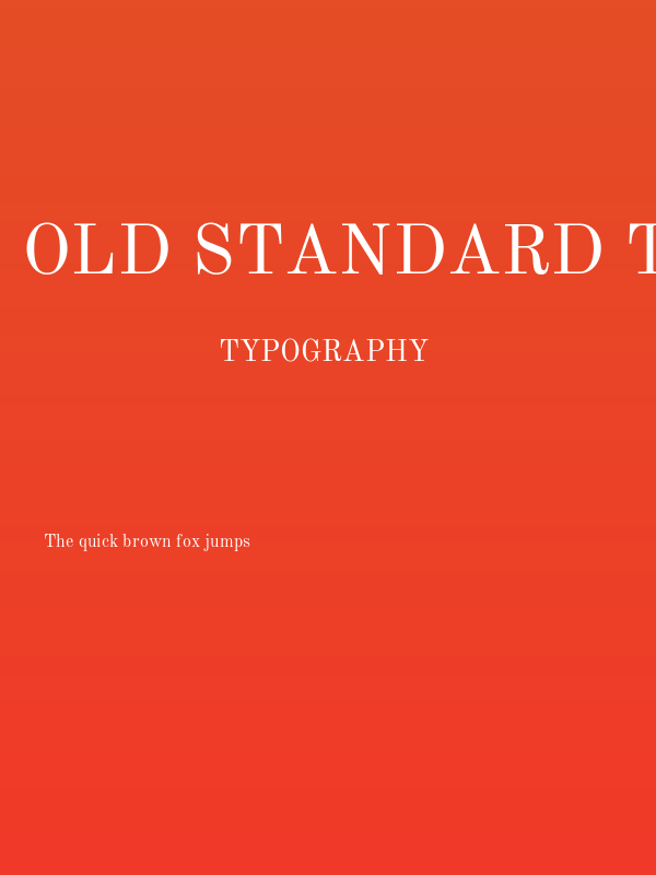 Old Standard TT Regular Poster