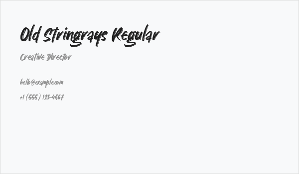 Old Stringrays Regular Business Card