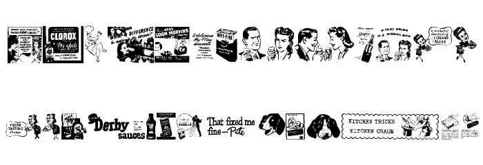 Old Time Ad Dings Two Font LOWERCASE