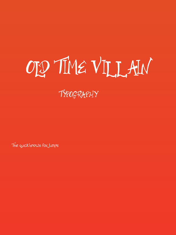 Old Time Villain Poster