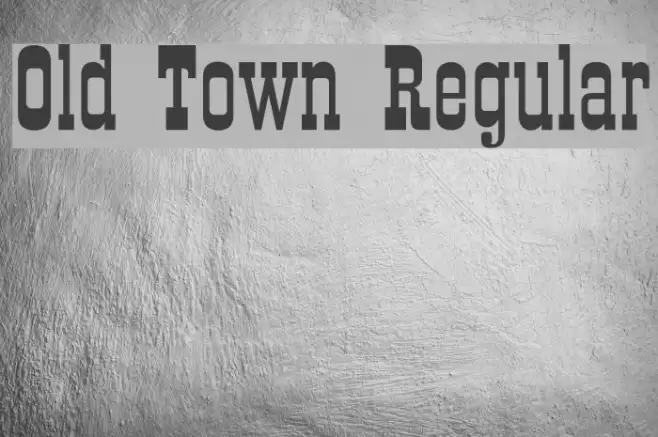 Old Town Regular Font examples