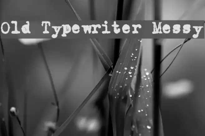 Old Typewriter Messy फ़ॉन्ट examples