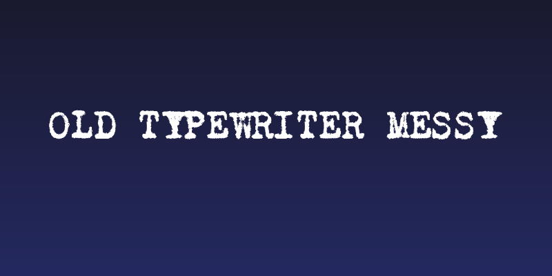 Old Typewriter Messy Social Header