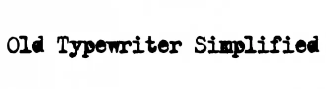 Old Typewriter Simplified  les polices de caractères gratuit tlcharger