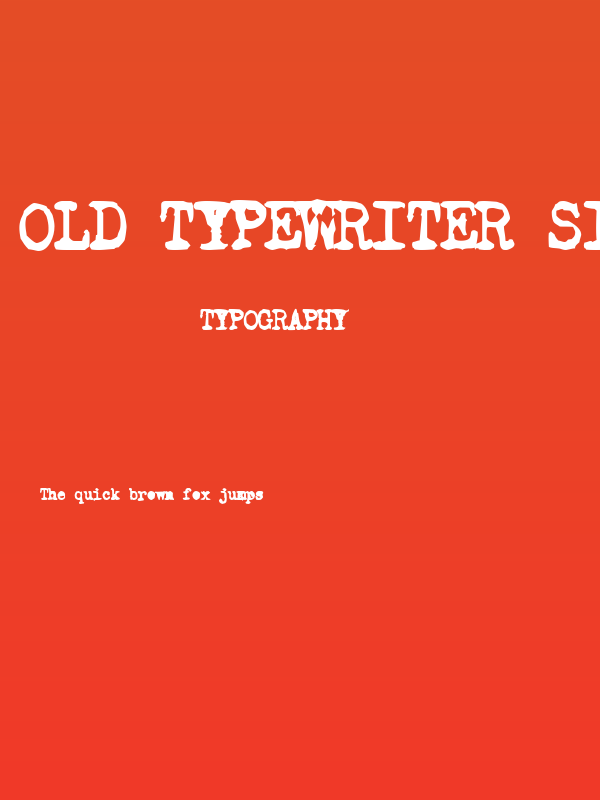 Old Typewriter Simplified Poster