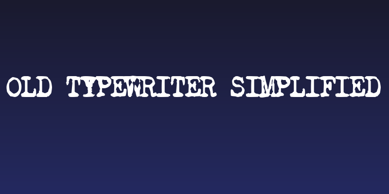 Old Typewriter Simplified Social Header