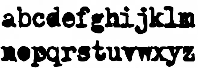 Old Typewriter Simplified フォント 小文字