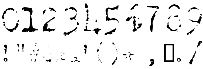 Old Typewriter Skimpy Font OTHER CHARS