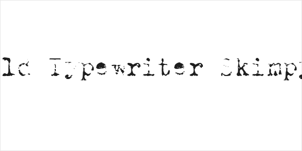 Old Typewriter Skimpy Logo