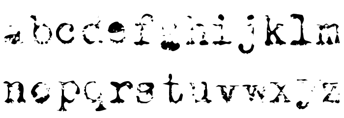 Old Typewriter Skimpy Font LOWERCASE