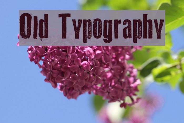 Old Typography Font examples