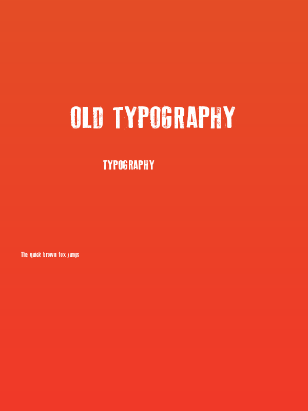 Old Typography Poster