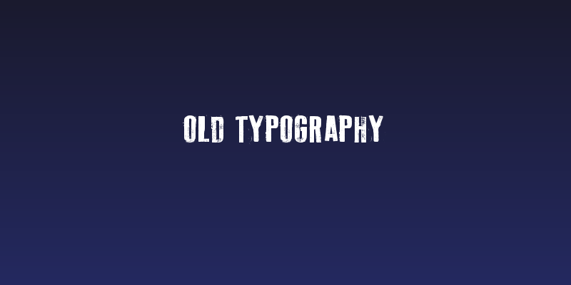 Old Typography Social Header