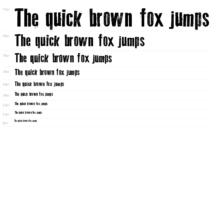 Old Typography Waterfall