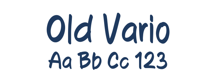Old Vario Font Preview