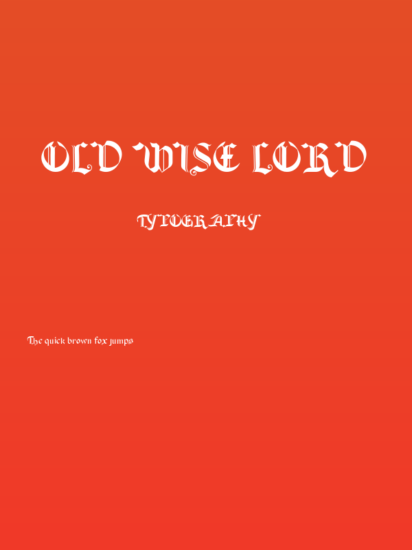 Old Wise Lord Poster