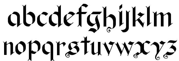 Old Wise Lord Font LOWERCASE
