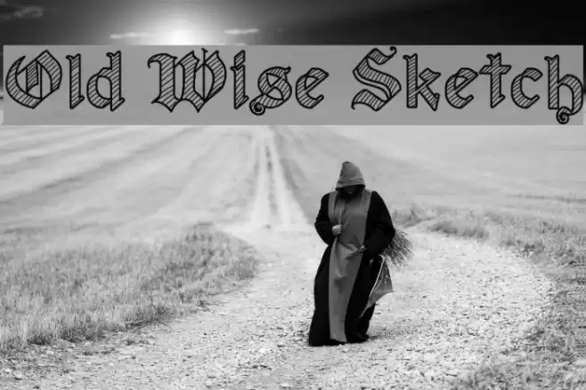 Old Wise Sketch Font examples