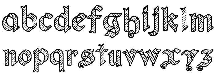 Old Wise Sketch Font Litere mici