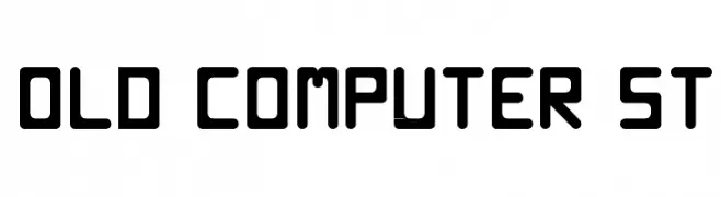 Old computer St  Frei Schriftart Herunterladen