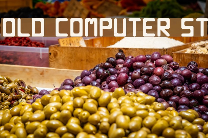 Old computer St Font examples