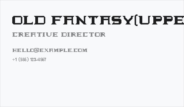 Old fantasy[upper case] Regular Business Card