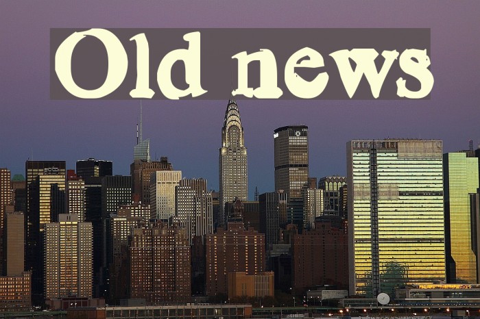Old news Font examples