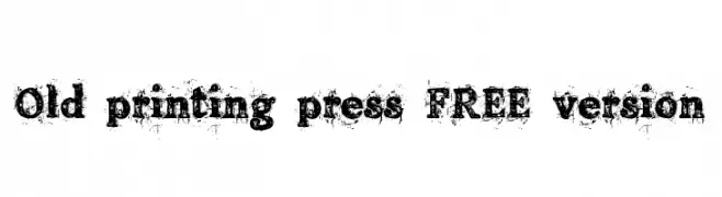Old printing press_FREE-version  لخطوط تنزيل