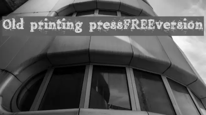 Old printing press_FREE-version フォント examples